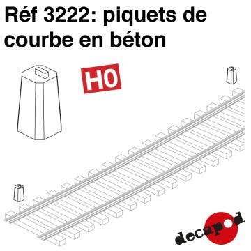 Piquets de courbe en béton [HO]