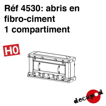 Abris en fibrociment 1 compartiment [HO]