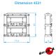 Abris en fibrociment 2 compartiments [HO]