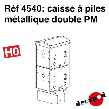 Caisse à piles métallique double PM [HO]