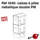 Caisse à piles métallique double PM [HO]