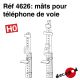 Mâts pour téléphone de voie [HO]