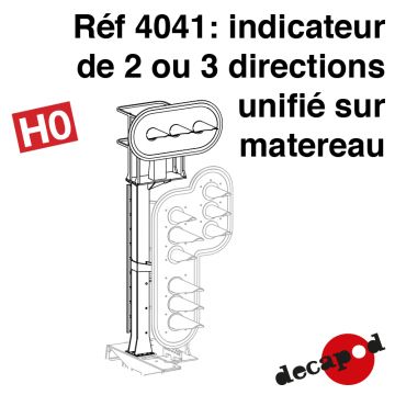 Indicateur de 2 ou 3 directions unifié sur mâtereau [HO]