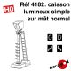 Caisson lumineux simple sur mât normal [HO]