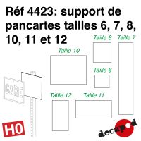 Supports de pancartes tailles 6 7 8 10 11 et 12 [HO]