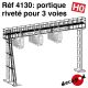 Portique riveté pour 3 voies (poutre de 17m50) [HO]