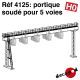 Portique soudé pour 5 voies (poutre de 26m25) [HO]