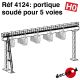 Portique soudé pour 5 voies (poutre de 23m75) [HO]