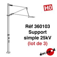 Supports simples 25kV (lot de 3) [HO]