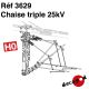 Chaises triples pour supports caténaire 25kV [HO]