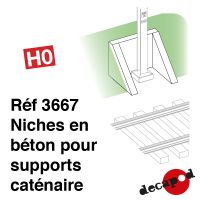 Niches en béton pour supports caténaire [HO]