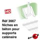 Niches en béton pour supports caténaire [HO]