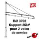 Support 25kV pour 2 voies de service [HO]