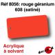 Rouge géranium 608 (satiné) [acrylique à solvant]