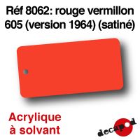 Rouge vermillon 605 (version 1964) (satiné) [acrylique à solvant]