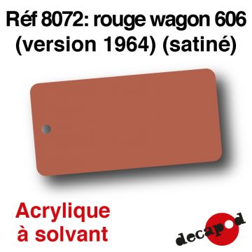Rouge wagon 606 (version 1964) (satiné) [acrylique à solvant]