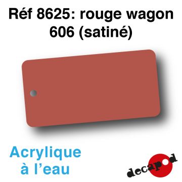 Rouge wagon 606 (satiné) [acrylique à l'eau]