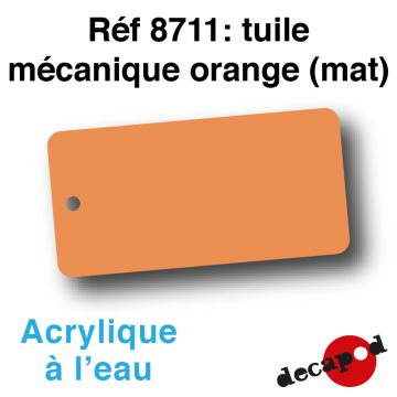 Tuile mécanique orange (mat) [acrylique à l'eau]