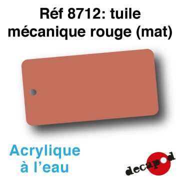 Tuile mécanique rouge (mat) [acrylique à l'eau]