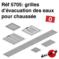 Grilles d'évacuation des eaux pour chaussée [O]