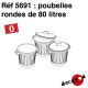 Poubelles rondes de 80 l [O]