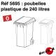 Poubelles plastique de 240 l [O]