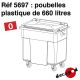 Poubelles plastique de 660 l [O]