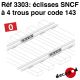 Éclisses SNCF à 4 trous pour code 143 [O]