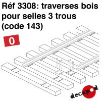 Traverses bois selles 3 trous (code 143) [O]