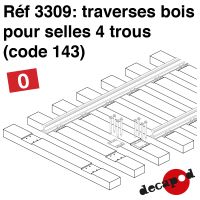 Traverses bois selles 4 trous (code 143) [O]