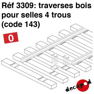 Traverses bois selles 4 trous (code 143) [O]