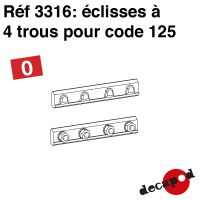 Éclisses à 4 trous pour code 125 [O]