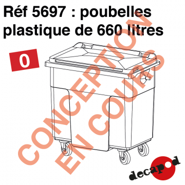 Poubelles plastique de 660 l [O]