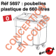 Poubelles plastique de 660 l [O]