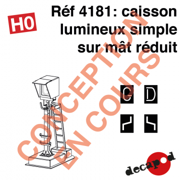 Caisson lumineux simple sur mât réduit [HO]