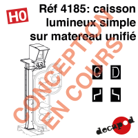 Caisson lumineux simple sur mâtereau unifié [HO]