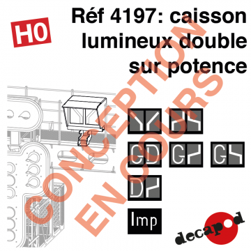 Caisson lumineux double sur potence [HO]