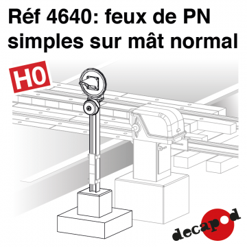 Feux de PN simples sur mât normal [HO]