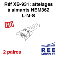 Attelages magnétiques NEM362 (4 pièces)