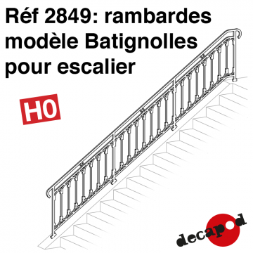 Rambardes modèle Batignolles pour escalier [HO]