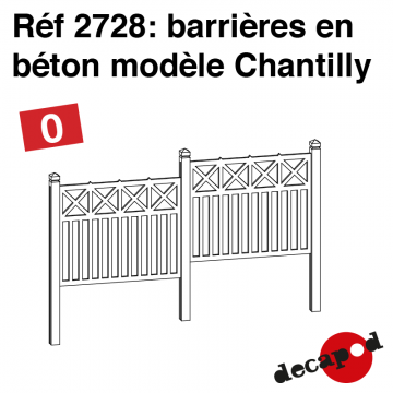 Barrières en béton modèle Chantilly [O]