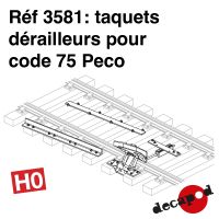 Taquets dérailleurs pour voie Peco [HO]