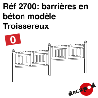 Barrières en béton modèle Troissereux [O]