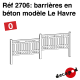 Barrières en béton modèle Le Havre [O]