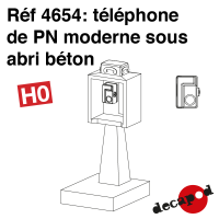 Téléphone de PN moderne sous abri béton [HO]