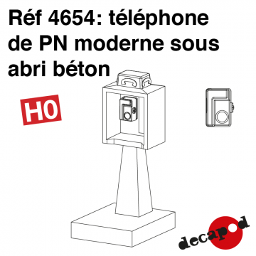 Téléphone de PN moderne sous abri béton [HO]