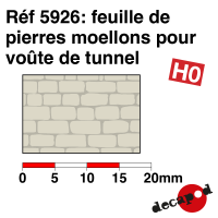 Feuille de pierres moellons pour voûte de tunnel[HO]