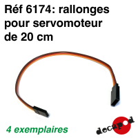 Rallonges pour servomoteur de 20 cm