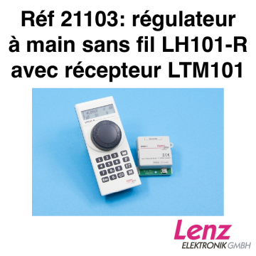 Régulateur à main sans fil LH101-R avec récepteur LTM101 LENZ